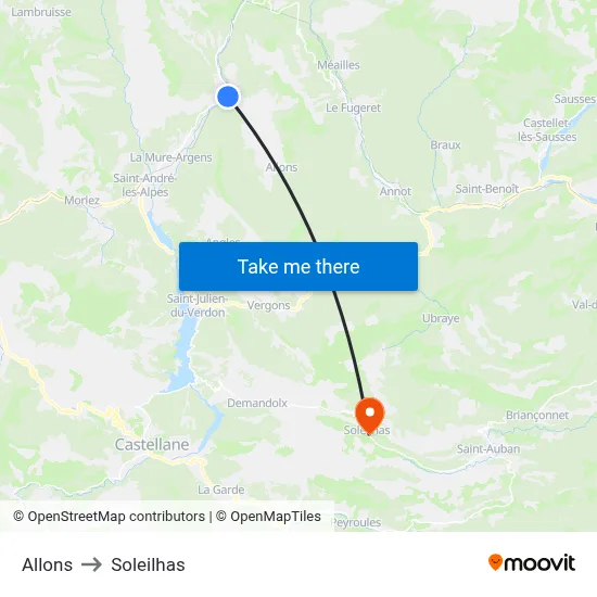Allons to Soleilhas map