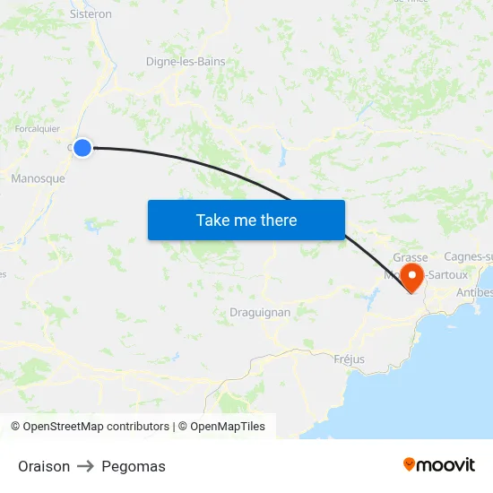 Oraison to Pegomas map