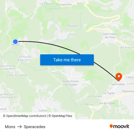 Mons to Speracedes map
