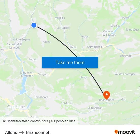 Allons to Brianconnet map