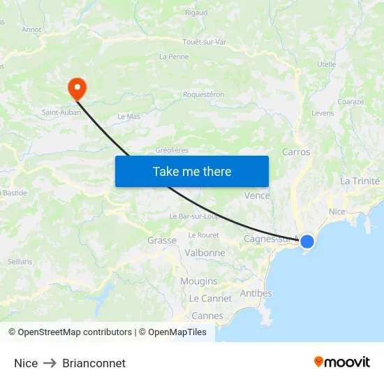 Nice to Brianconnet map