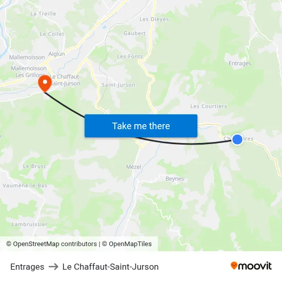 Entrages to Le Chaffaut-Saint-Jurson map