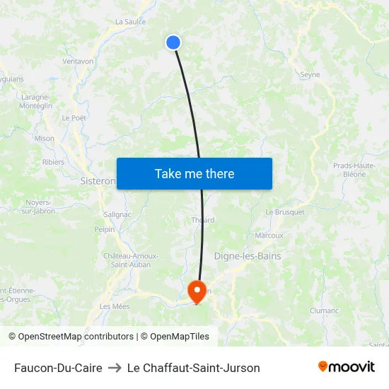 Faucon-Du-Caire to Le Chaffaut-Saint-Jurson map