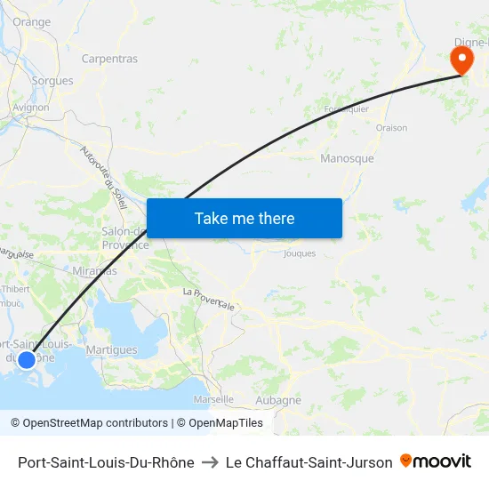 Port-Saint-Louis-Du-Rhône to Le Chaffaut-Saint-Jurson map