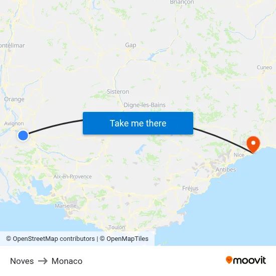 Noves to Monaco map