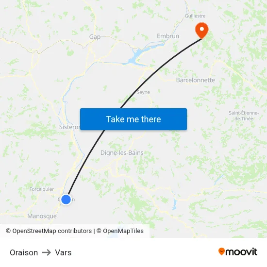Oraison to Vars map