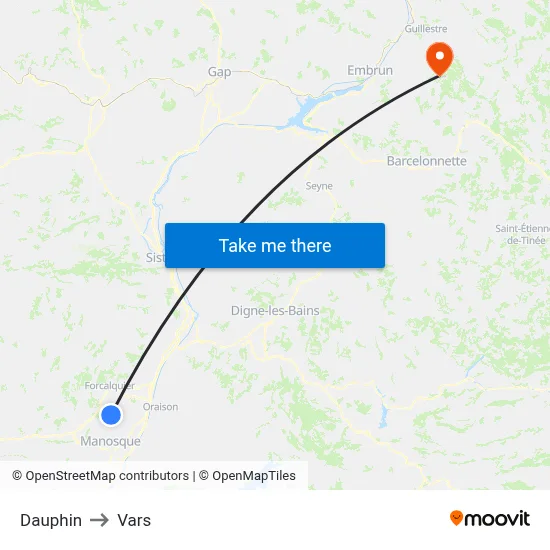 Dauphin to Vars map