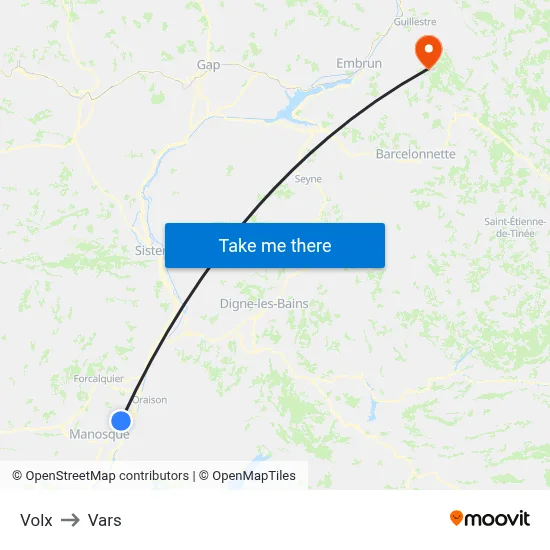 Volx to Vars map