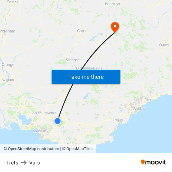 Trets to Vars map