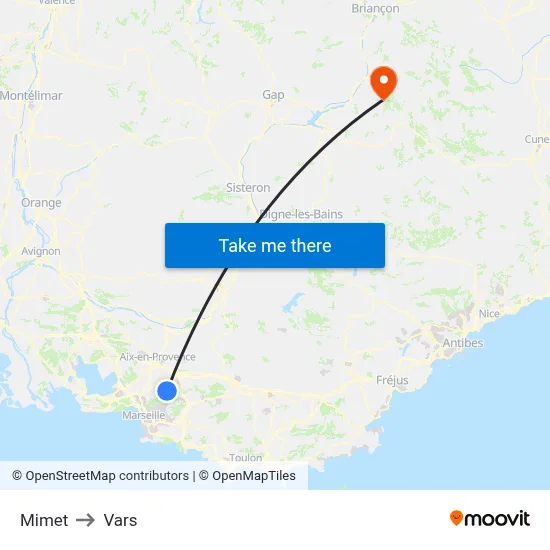 Mimet to Vars map