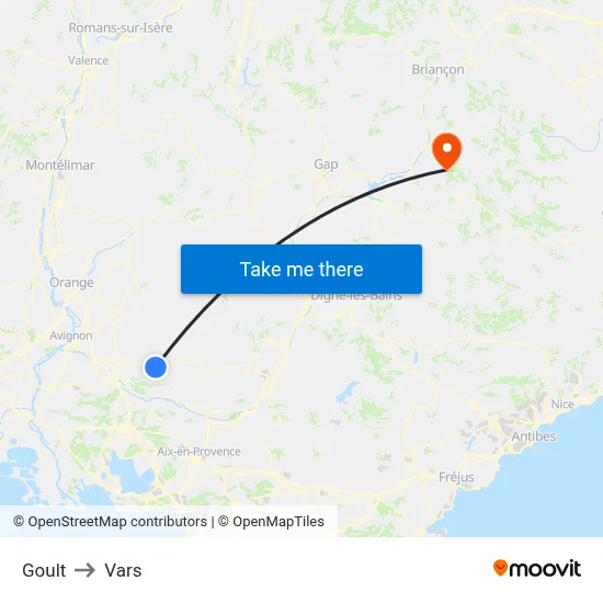Goult to Vars map