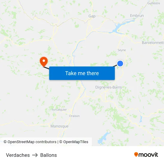 Verdaches to Ballons map
