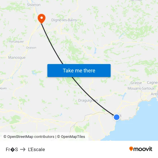 Fr�S to L'Escale map