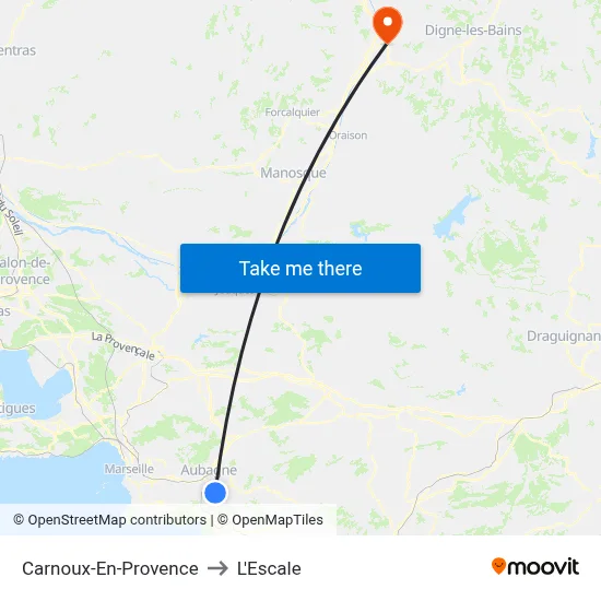 Carnoux-En-Provence to L'Escale map