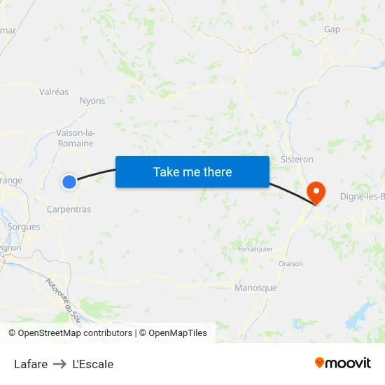 Lafare to L'Escale map