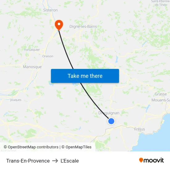 Trans-En-Provence to L'Escale map