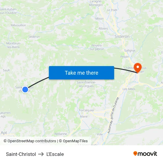 Saint-Christol to L'Escale map