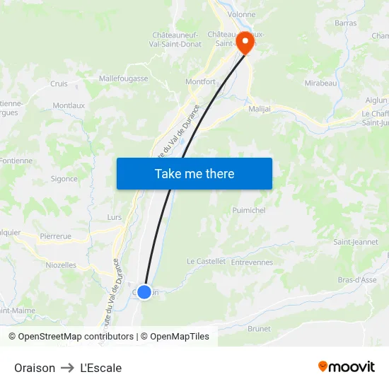 Oraison to L'Escale map