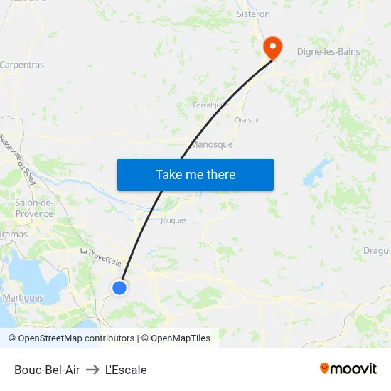 Bouc-Bel-Air to L'Escale map