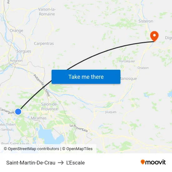 Saint-Martin-De-Crau to L'Escale map