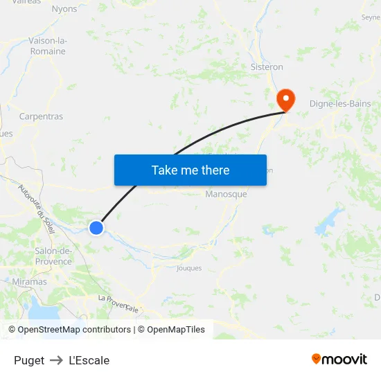 Puget to L'Escale map