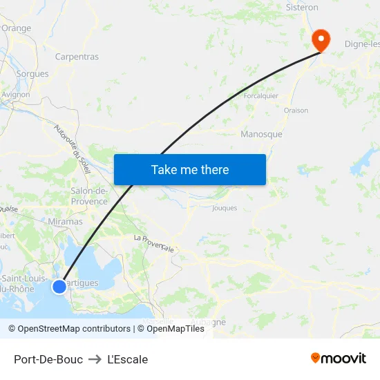 Port-De-Bouc to L'Escale map