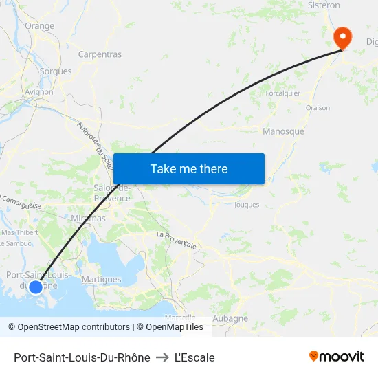 Port-Saint-Louis-Du-Rhône to L'Escale map
