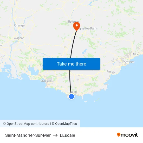 Saint-Mandrier-Sur-Mer to L'Escale map