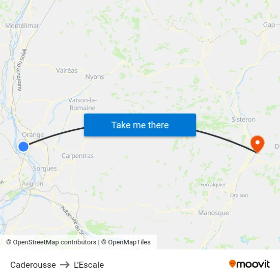 Caderousse to L'Escale map