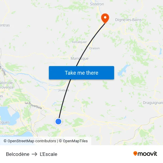 Belcodène to L'Escale map