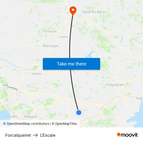 Forcalqueiret to L'Escale map