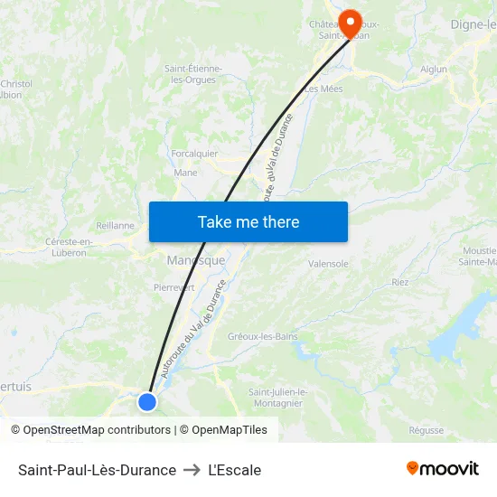 Saint-Paul-Lès-Durance to L'Escale map