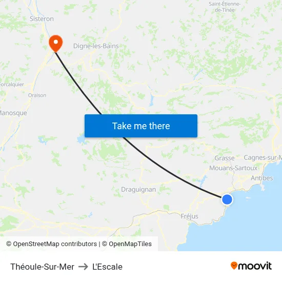 Théoule-Sur-Mer to L'Escale map