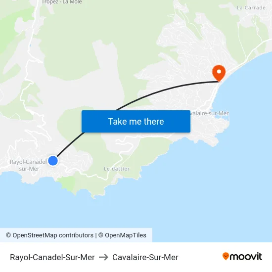 Rayol-Canadel-Sur-Mer to Cavalaire-Sur-Mer map