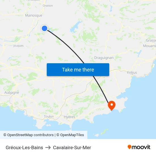 Gréoux-Les-Bains to Cavalaire-Sur-Mer map