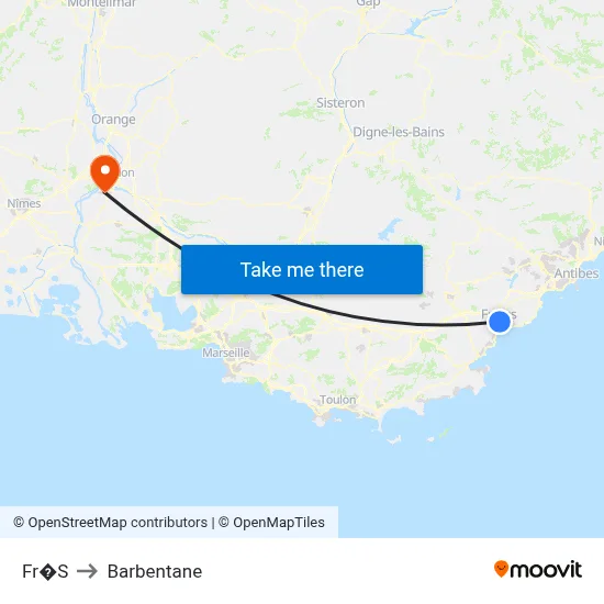 Fr�S to Barbentane map
