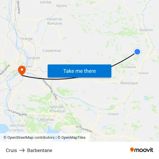 Cruis to Barbentane map
