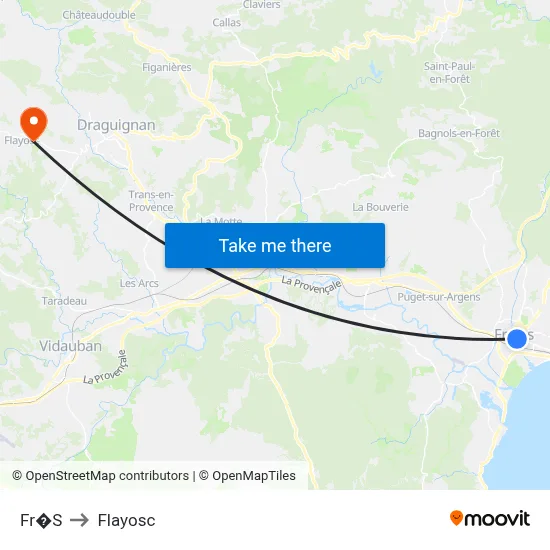 Fr�S to Flayosc map