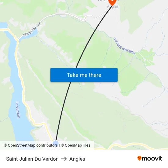 Saint-Julien-Du-Verdon to Angles map