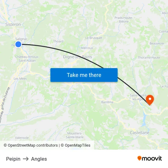 Peipin to Angles map
