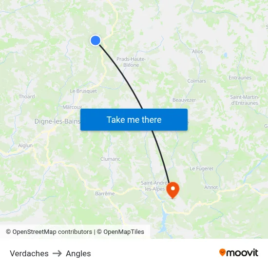 Verdaches to Angles map