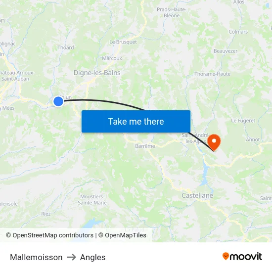 Mallemoisson to Angles map