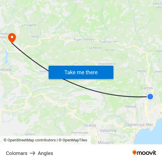 Colomars to Angles map
