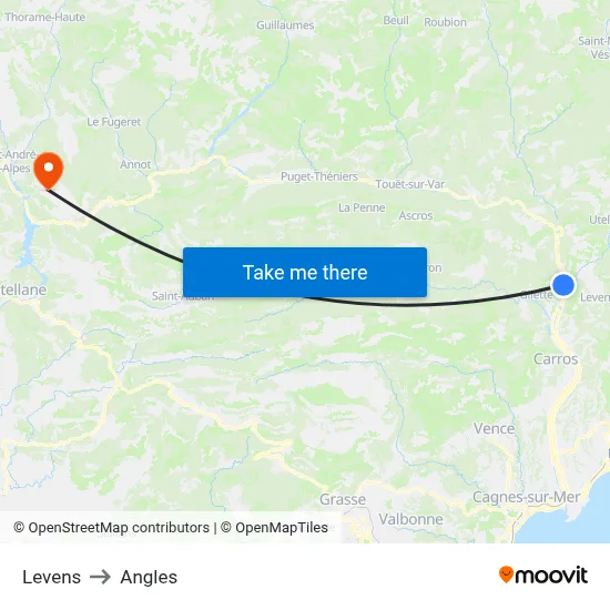 Levens to Angles map