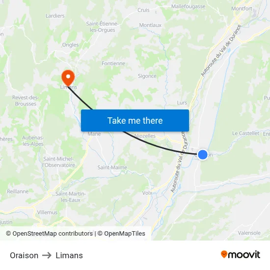 Oraison to Limans map