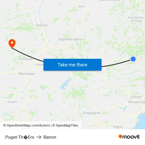 Puget-Th�Ers to Banon map