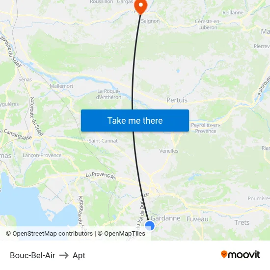 Bouc-Bel-Air to Apt map