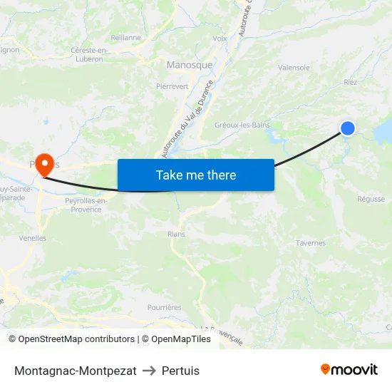 Montagnac-Montpezat to Pertuis map