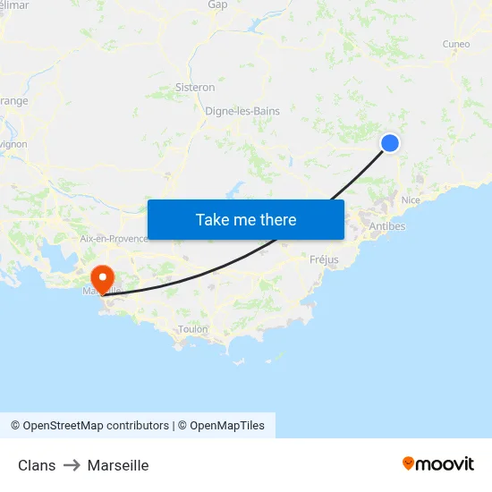 Clans to Marseille map
