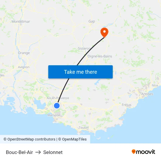 Bouc-Bel-Air to Selonnet map